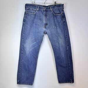 Levi’s 505 Men's 40x30 Blank Red Tab Trademark "R" Straight Leg Denim Blue Jeans